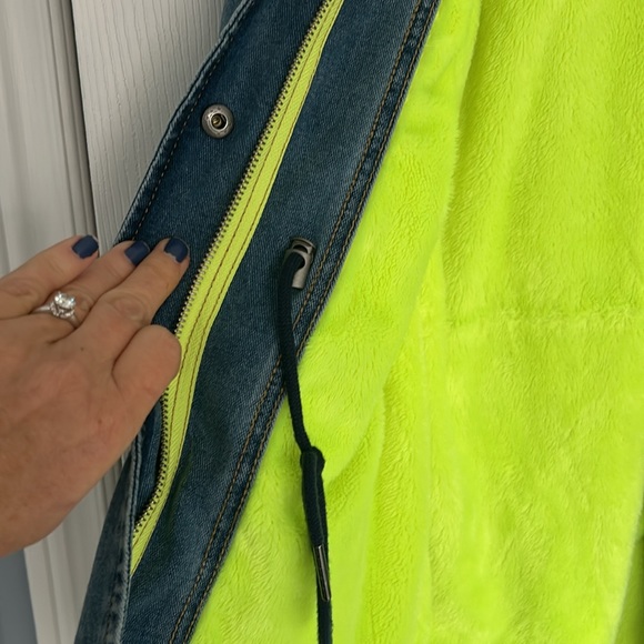 BLUE REVIVAL Denim jacket with neon trim - Picture 2 of 5